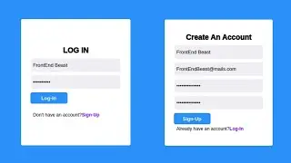 How to Make Awesome Login and Registration Form | Html CSS & Javascript | Card Flip Effect UI
