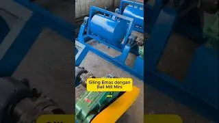 Giling Batuan Emas Jadi Pasir Halus Emas dengan Mesin Ball Mill Mini