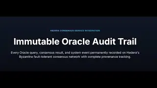 NEGRAVIS - AI Oracle Network on Hedera Blockchain | Real-time   Data & Smart Contracts Demo