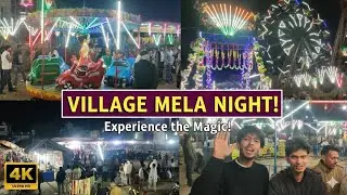 Mela in indian village | indian fun fair | ring/boat jhula - mini train - Mickey Mouse/stand jumping
