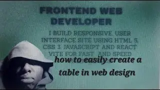 Create a table in frontend easily (daily practice with acode code editor on cell phone)