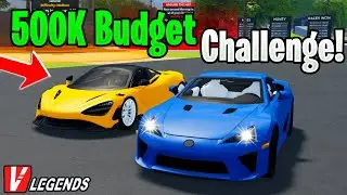 500k Budget Challenge W/ @Karimplays_yt in Vehicle Legends Roblox!