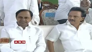 Telangana CM KCR and DMK Chief Stalin Grand Entry At YS Jagan Swearing-In Ceremony | ABN Telugu