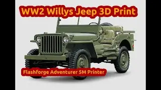 WW2 Willys Jeep 3D Print Live #6 #ww2 #jeep #willysjeep #flashforge