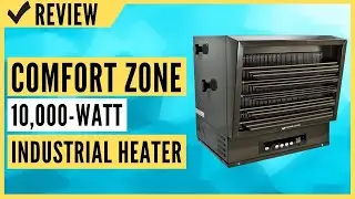 Обзор потолочного промышленного обогревателя Comfort Zone CZ260ER мощностью 10 000 Вт с вентилятором и принудительной циркуляцией воздуха