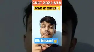 CUET UG ANSWER KEY RELEASED 📝✅NTA #cuet #cuetpreparation #cuetanswerkey #answerkey #nta #cbse