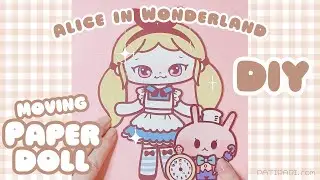 TUTORIAL ★ [Moving! Paper Doll] ★no wire ★DIY★ Alice in Wonderland★  Tmeplate Free Download