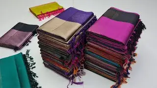 Aadi Offer Sale || Pastel Color Contrast Border Pure Soft Silk Sarees || Coimbatore Wholesaler