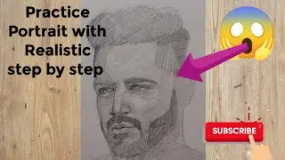 Practice Portrait With Realistic and easy step by step 😱❤️