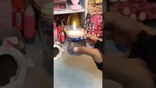 Diy VIRAL water Candle 😱/ Ramadan decorations #shorts #diy #candle  #ytshorts @creative_fatima
