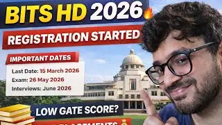 BITS HD 2026 OUT! 🚨 Registration Started | Low GATE Score Still Safe? Full Details