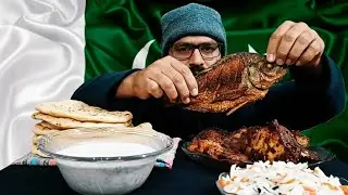 ASMR Eating Spicy Fried Fish 🔥🐟 Crispy Fish & Soft Naan | No Talking Eating Sounds