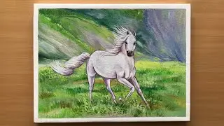 #78 White Horse Painting realtime