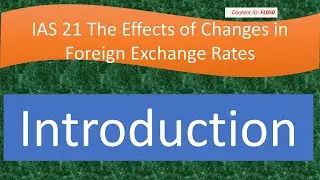 Lecture: Introduction | IAS 21 (FL050)