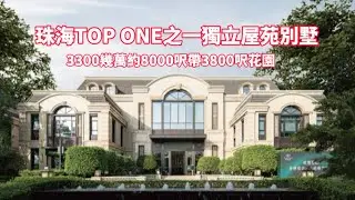 珠海TOP ONE系列之一獨立屋苑別墅 市區唯一法式莊園別墅 3300萬8000呎4層空間帶3700呎花園現樓 華發山莊珠海企業家圈層
