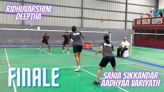 WD FINAL || SANIA/AADHYA vs DEEPTHA/RIDHUVARSHINI || State Ranking - Fireball Badminton Chennai 2023