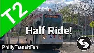A Ride On SEPTA's 1981 Kawasaki Single - Ended LRV #9091 On Route T2!
