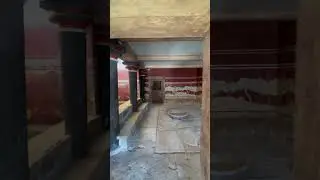Knossos Bronze Age archaeological site in Crete, Greece