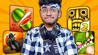 Playing My Favourite Childhood Mobile Games In 2022! 🔥 | Games Like Fruit Ninja, Tample Run 2 Etc...