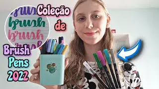 MINHA COLE&Ccedil;&Atilde;O DE BRUSH PENS 2022 | Cis, Staedler, Bic...