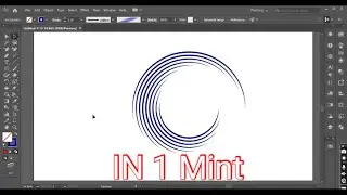 Abstract circle of lines with  Art brush | Adobe illustrator