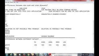VSAM : Virtual Storage Access Method | Differences between ESDS , KSDS, RRDS and PS