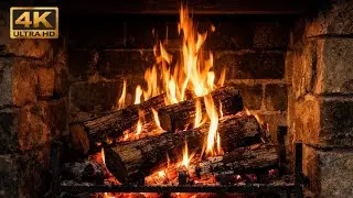 Fireplace 4K Ultra HD 🔥 Cozy Crackling Fire Sounds | No Music | Perfect Loop