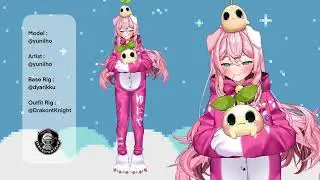 Live2D Costume Showcase - Yuniiho Cat Onesie