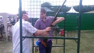 Shooting a 4 bore/gauge at the CLA gamefair 2013 at Ragley Hall