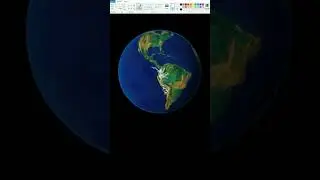 Painting Planet Earth on MS Paint #shorts