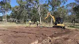 Breaking ground and slab pour. Owner builder.