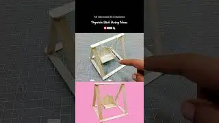 Mini Popsicle Stick Swing 🥰 #shorts #diy #craft #feedshorts