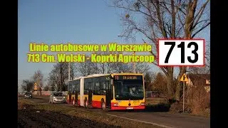 Linie autobusowe w Warszawie - 713 Cm. Wolski - Koprki Agricoop