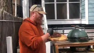 Sweet Apple Smoked Leg of Lamb on the Big Green Egg