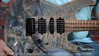 Suhr Modern Custom Carve Top - Trans Blue Denim Slate | N Stuff Music