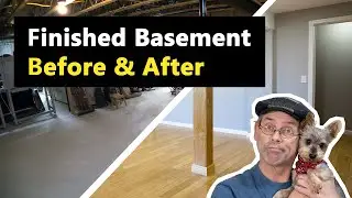 Finished Basement - Before and After