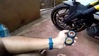 Installing KTM Fork Sliders on Bajaj Dominar| Carbon Racing Exhaust Slider| Fork Sleeve| Biker Ganna