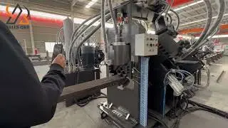 Indian customers visited CNC angle steel punching production line
