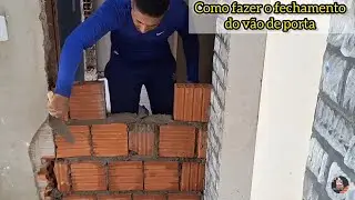 Como fazer fechamento do vão de porta#dicasdeconstrução #construção 