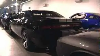 Dark blue Dodge Challenger SRT8