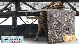 VEVOR Hunting Blind 2 3 Person Thermal Ground Blinds with Tri Leg Chair
