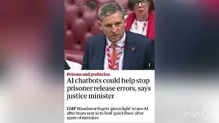 Ai chatbots could stop prisoner release errors! ChatGPT in prison in uk?