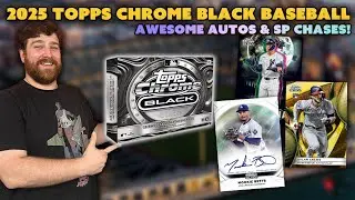 AWESOME GOLD AUTO! | 2025 Topps Chrome Black Baseball Box Opening & Giveaway!