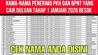 NAMA2 PENERIMA PKH BPNT YANG DIJAMIN CAIR TAHAP 1 JANUARI 2026 LOLOS CAIR SIMAK DISINI