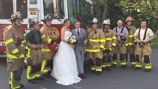 Firefighters Take Newlyweds To Reception After Wedding Trolley Catches Fire