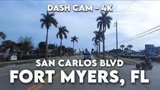 San Carlos Boulevard Cruise: Fort Myers, FL Drive 🚗 | 4K Coastal Adventure!