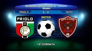 SINTESI VIDEO - PRIOLO - NOTO - CAMPIONATO UNDER 19   2024/2025