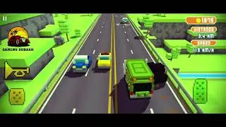 no damage green colour car game play with blocky highway game #gaming #games #blockyhighway