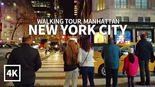 [Full Version] NEW YORK CITY - Evening Walk Manhattan, 5th Avenue, Bryant Park & Rockefeller Center
