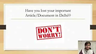 How to file Lost Article report in Delhi